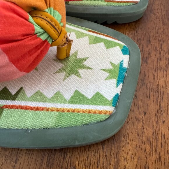 Farm Rio Pineapple Puffy Flip Flop Sandals NWT - Picture 10 of 11